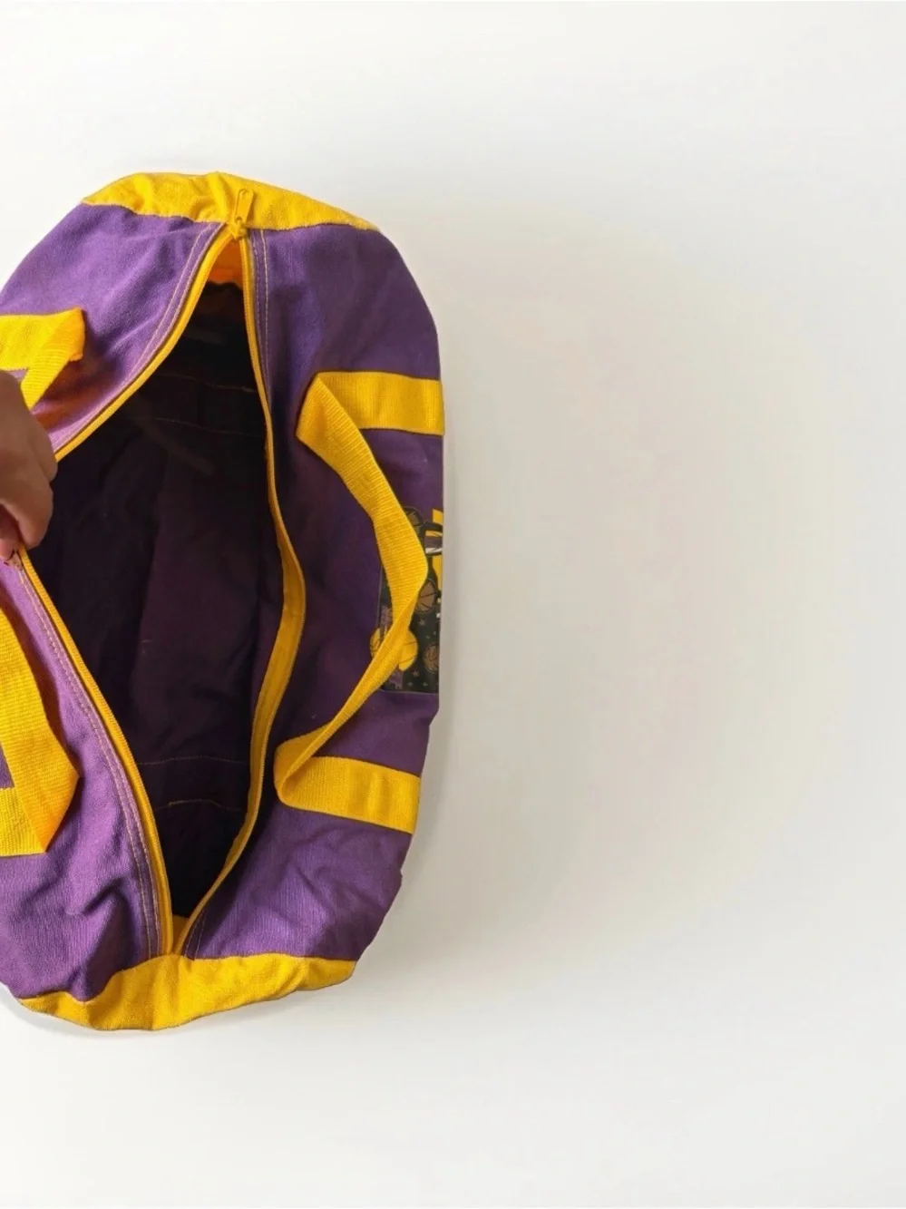 🔥Vintage Los Angeles Lakers Purple & Gold 3-in-a-Row NBA Champions Duffel